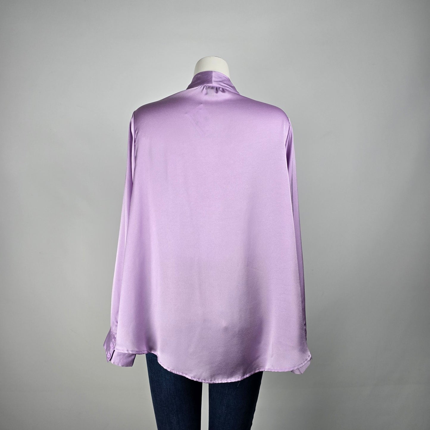 Torrid Purple Silky Neck Tie Blouse Size 2XL