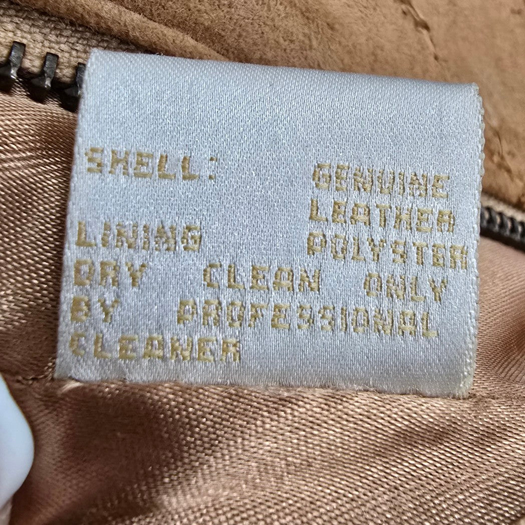 Vintage Krochetta Brown Suede Leather Jacket Size L/XL