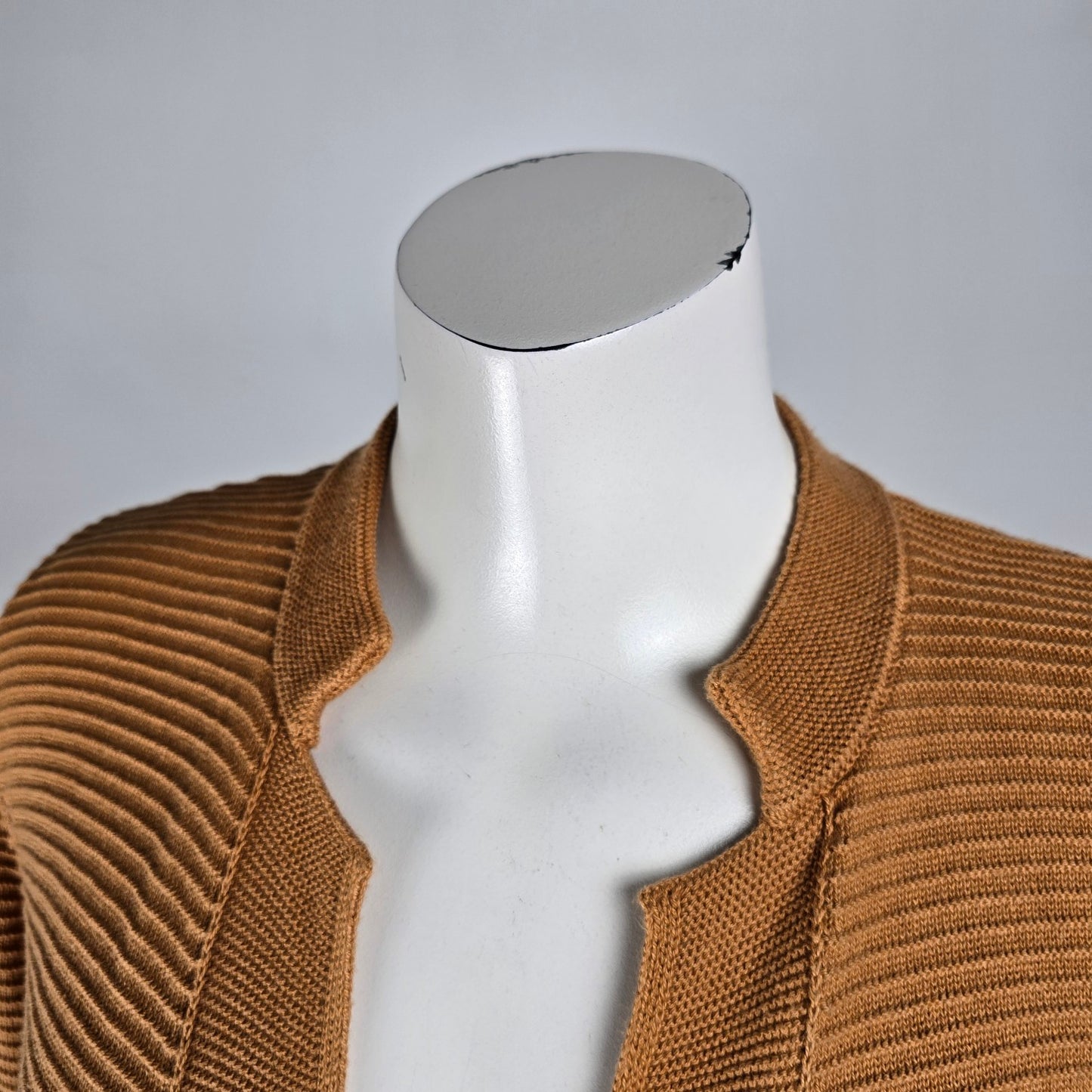 Olsen Brown Cotton Knit Cardigan Size 8