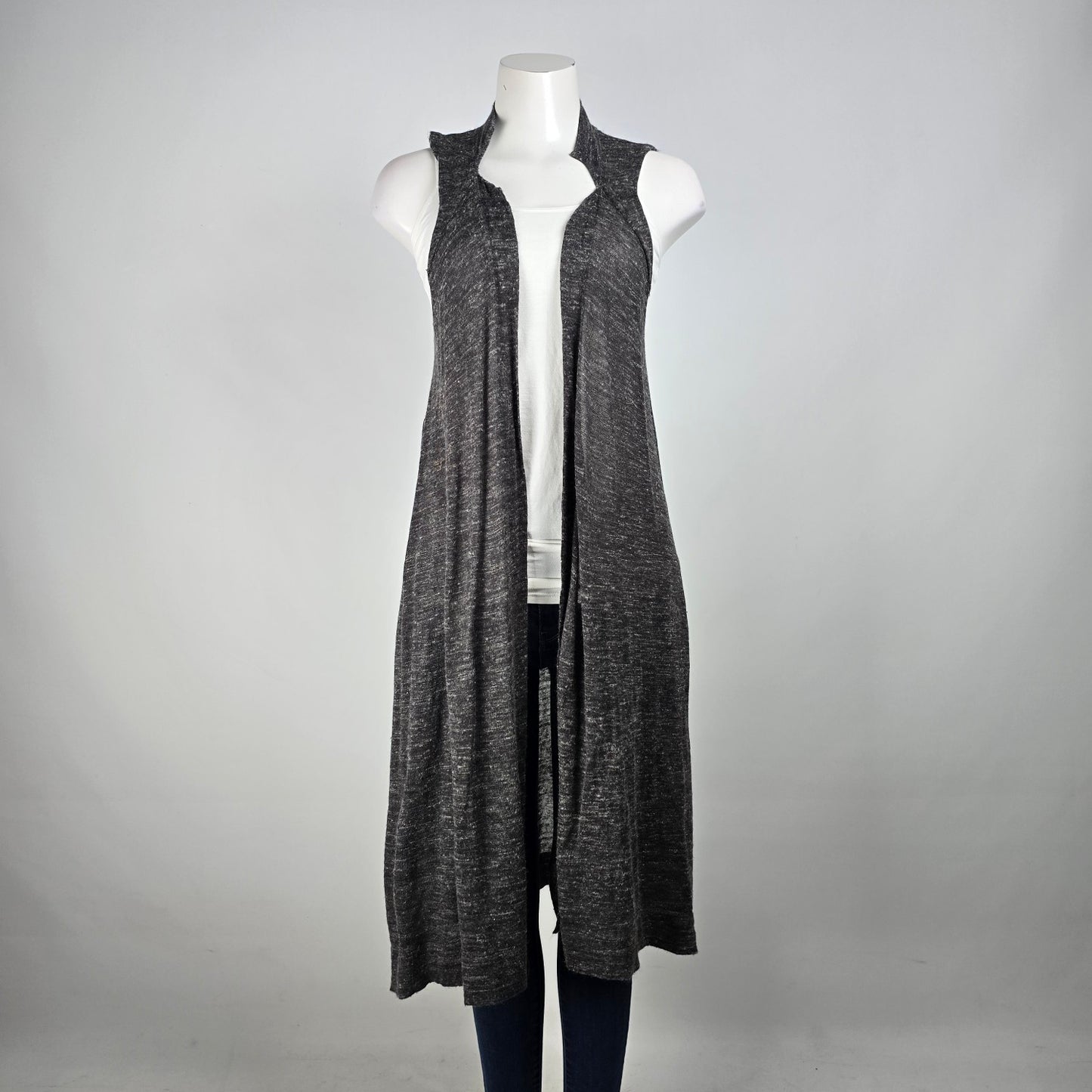 Free People Grey Knit Long Vest Size XS