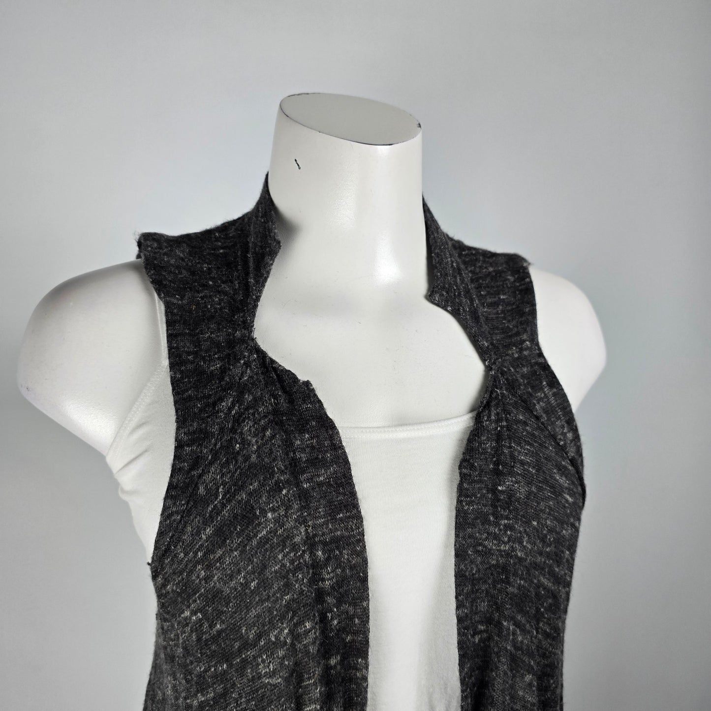 Free People Grey Knit Long Vest Size XS