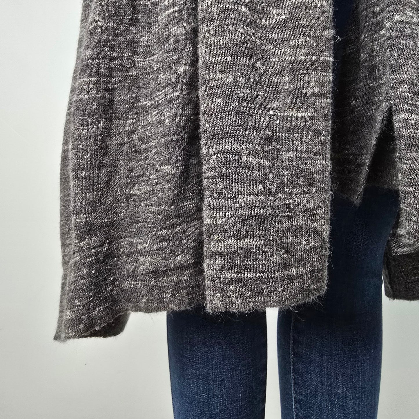 Free People Grey Knit Long Vest Size XS