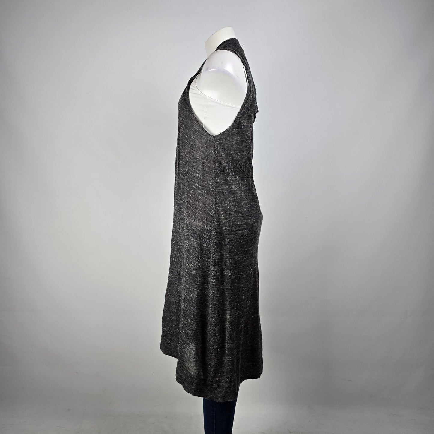 Free People Grey Knit Long Vest Size XS