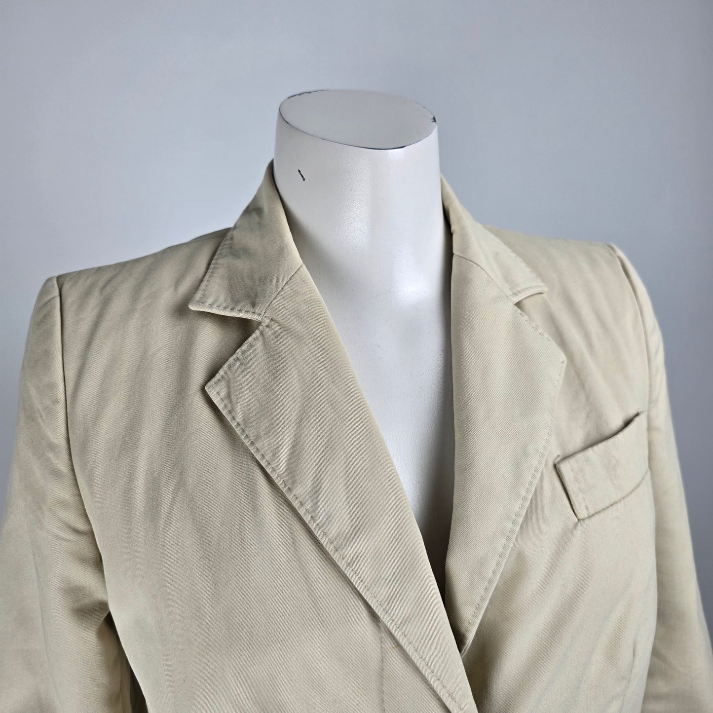 Stella McCartney Cream Cotton Pea Coat Size 10