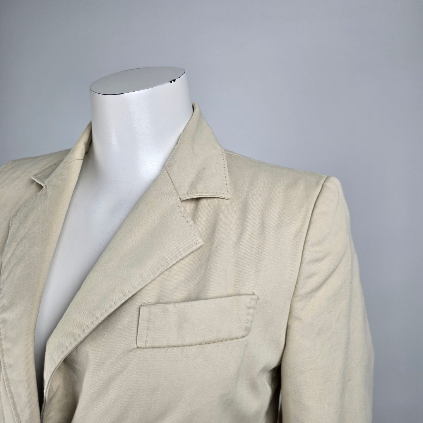 Stella McCartney Cream Cotton Pea Coat Size 10