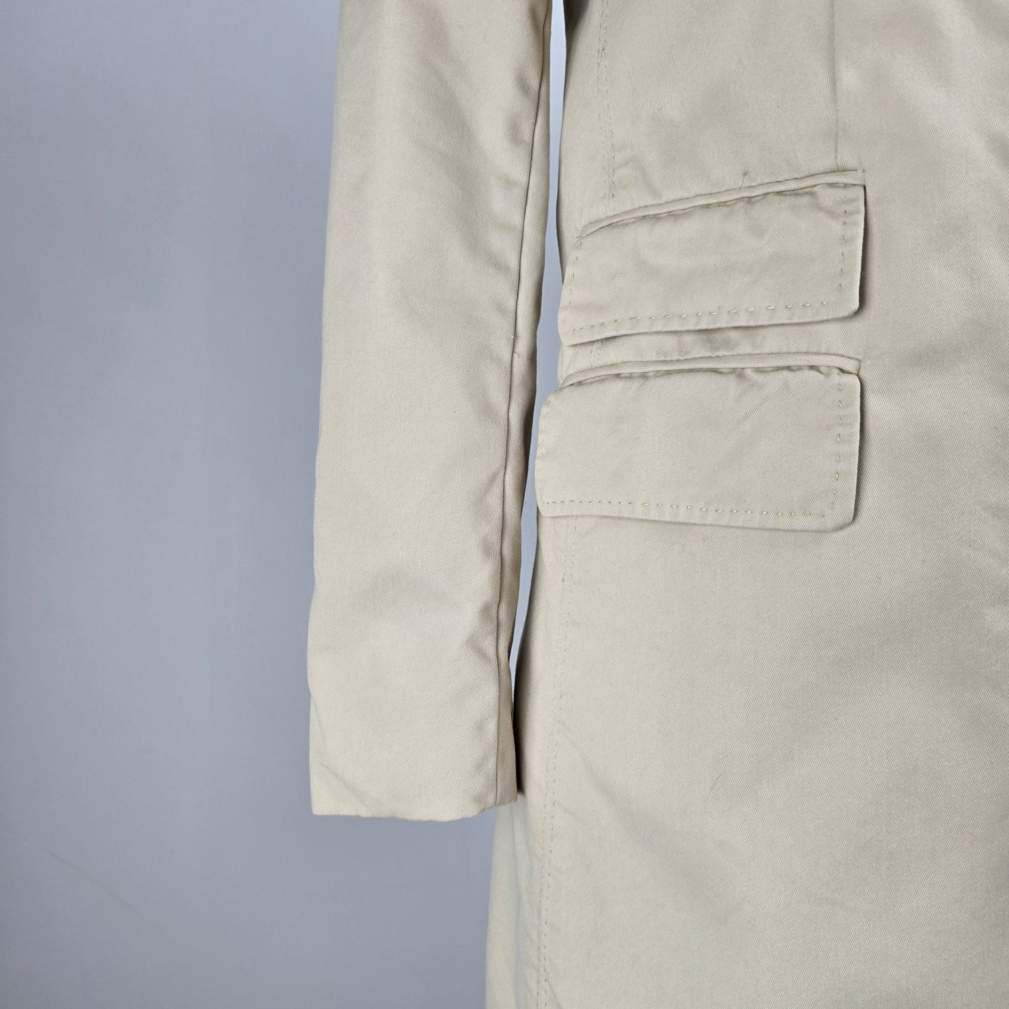 Stella McCartney Cream Cotton Pea Coat Size 10