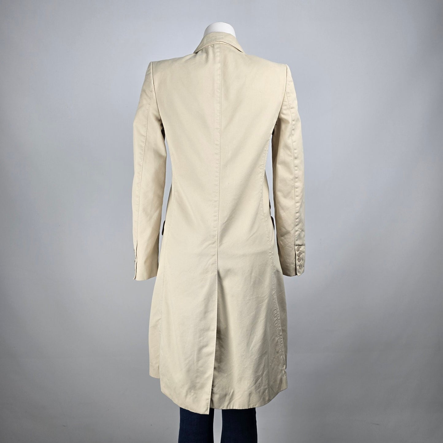 Stella McCartney Cream Cotton Pea Coat Size 10