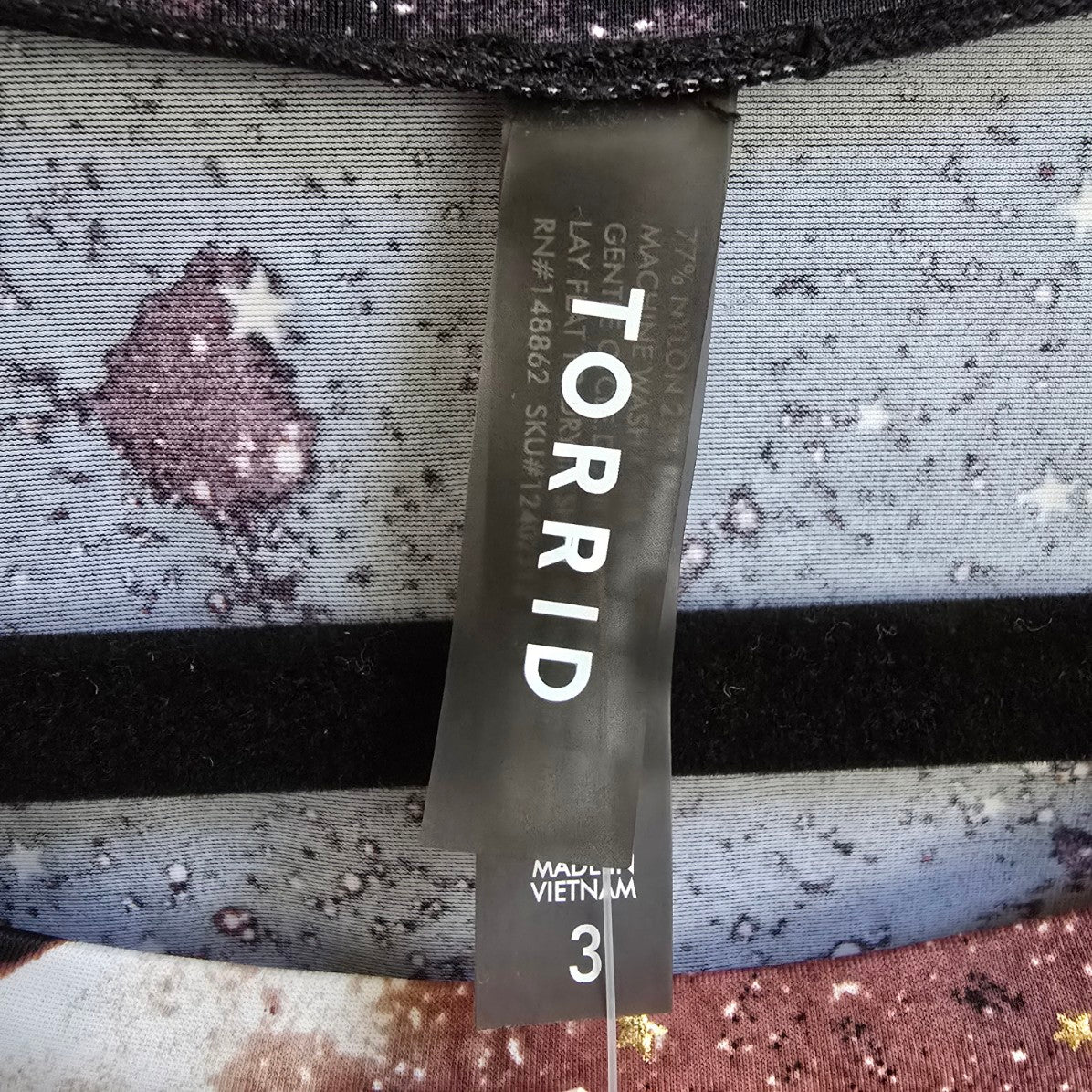 Torrid Black Celestial Print Long Sleeve Top Size 3X