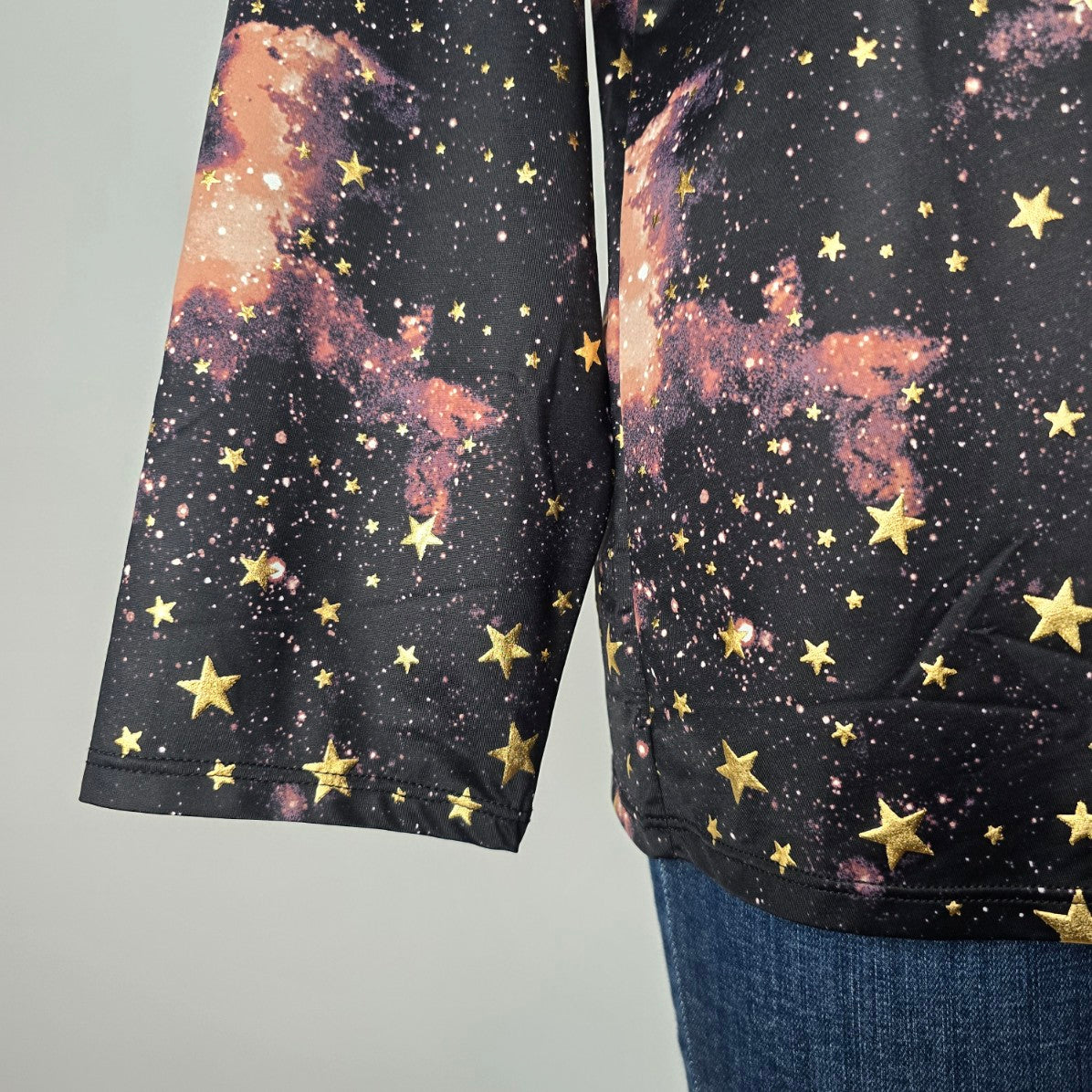 Torrid Black Celestial Print Long Sleeve Top Size 3X