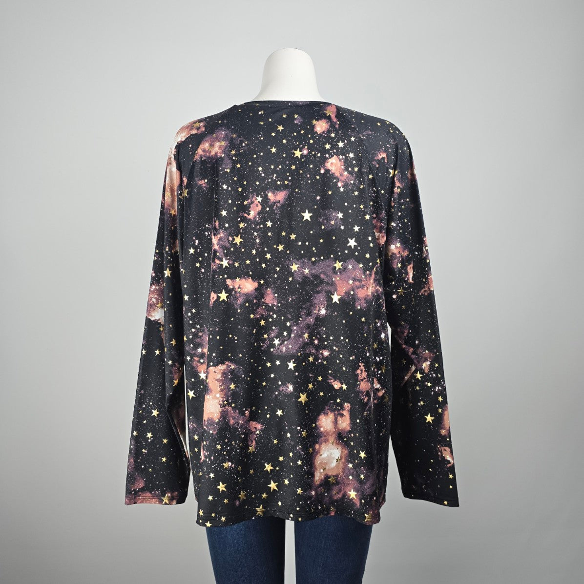 Torrid Black Celestial Print Long Sleeve Top Size 3X