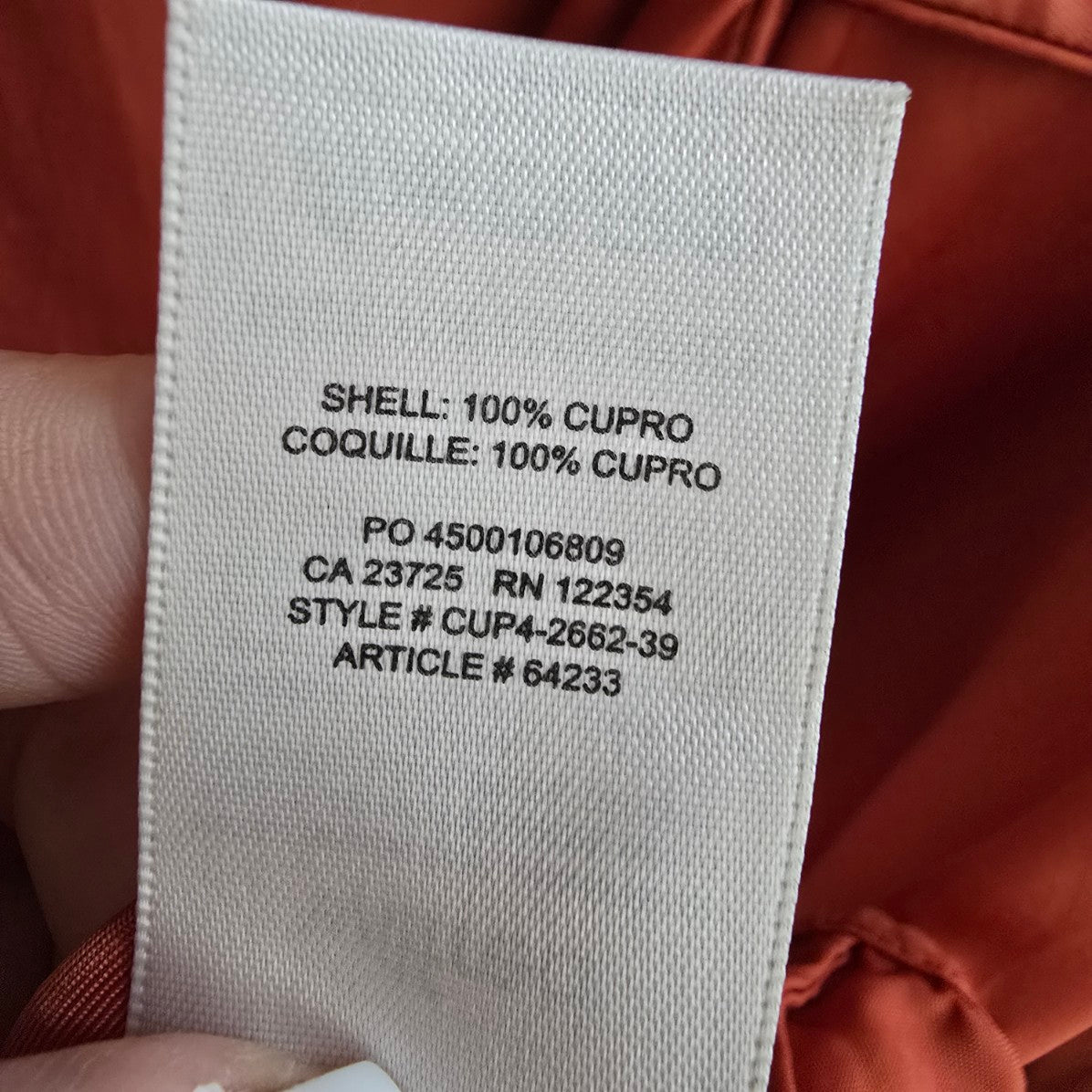Wilfred Rust Orange Silky Tie Front Blouse Size XS