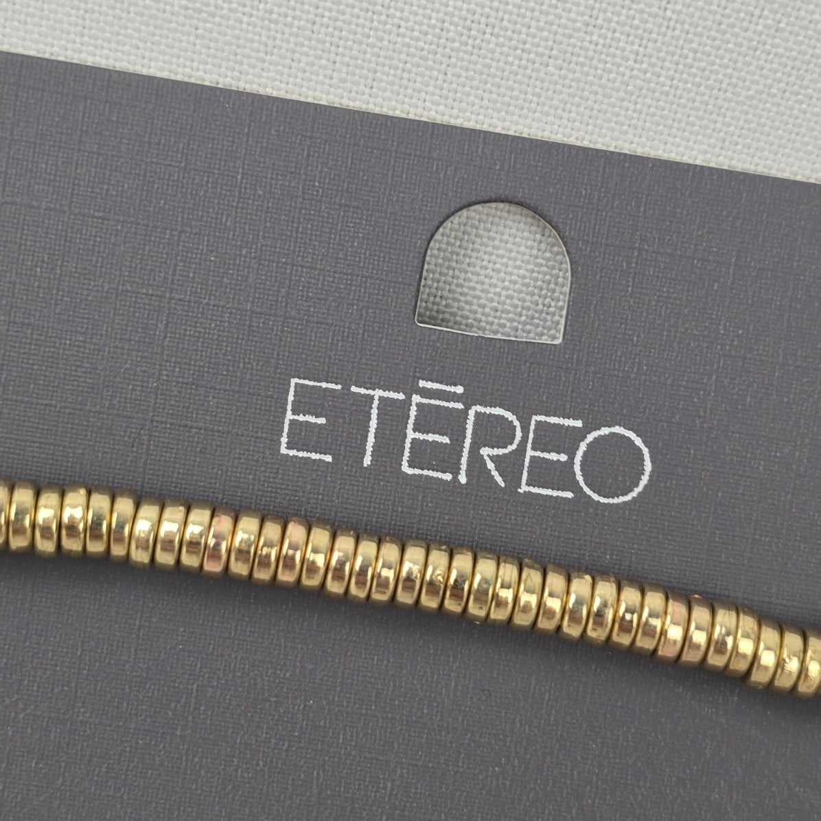 Etereo Gold Tone Black Stone 2 Layer Choker Necklace