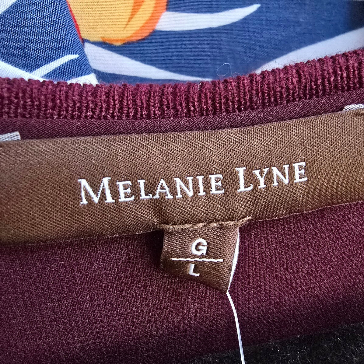 Melanie Lyne Burgundy Sleeveless Knit Top Size L