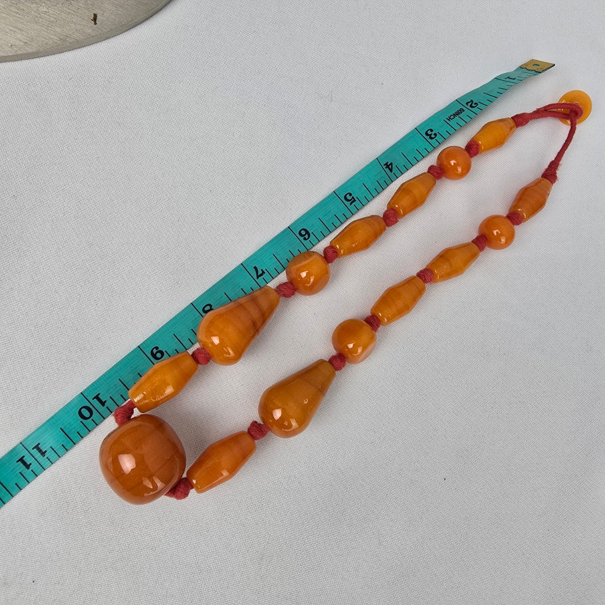 Orange Glass Hand Knotted Chunky Beaded Statement Necklace