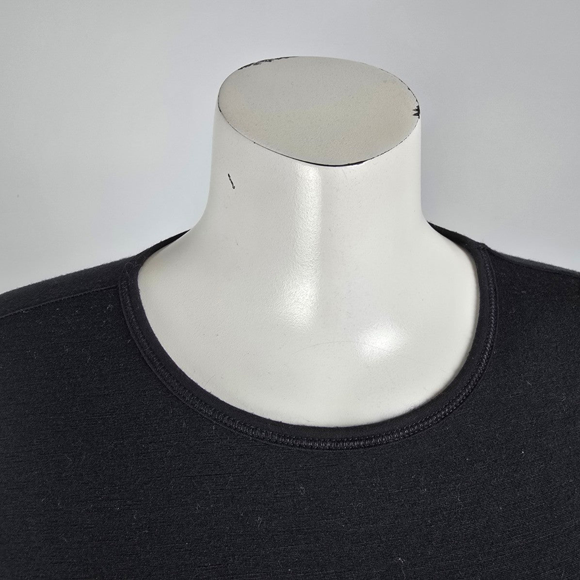 Cloud Veil Black Merino Wool Base Layer Long Sleeve Top Size XS