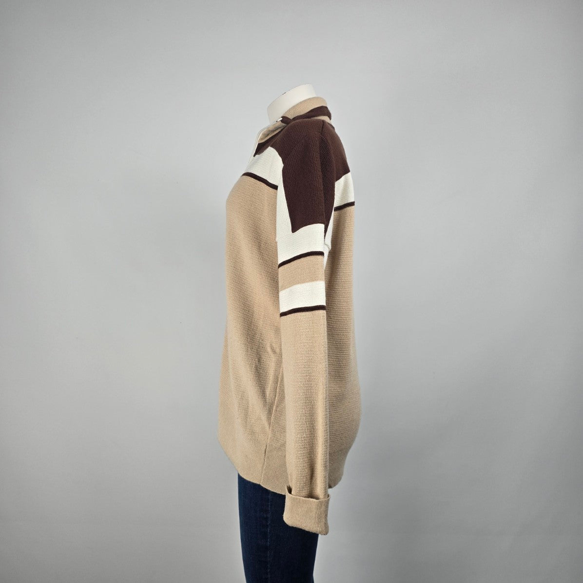 Vintage All Canada Brown Zip Up cardigan Jacket Size L