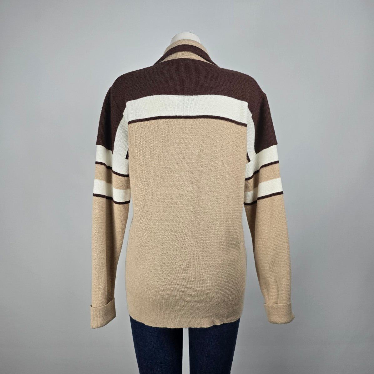 Vintage All Canada Brown Zip Up cardigan Jacket Size L