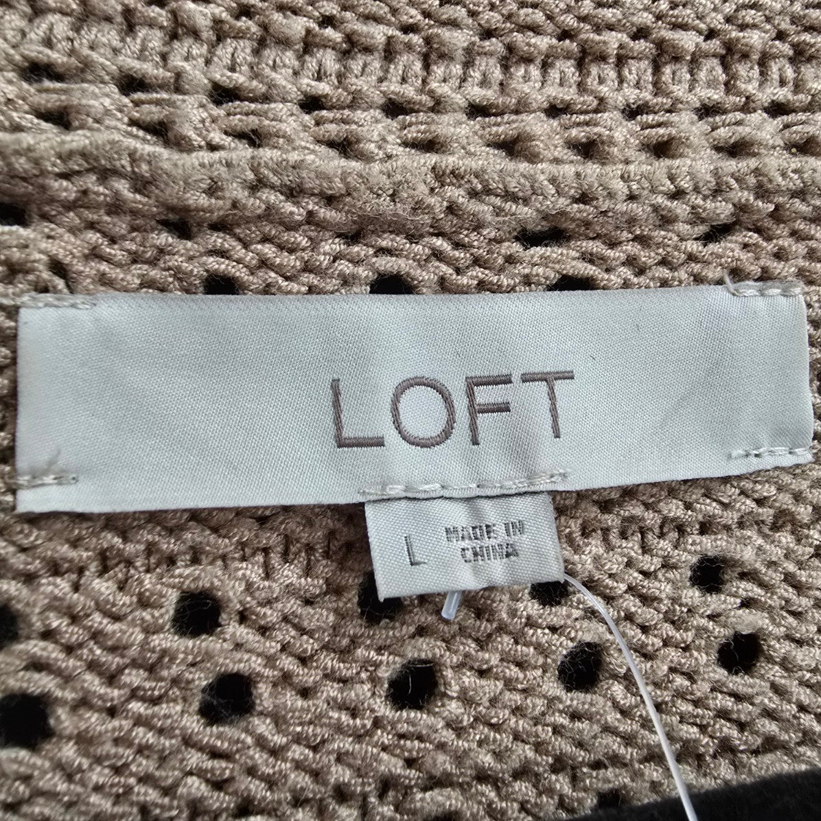 Loft Brown Knit Button Up Cardigan Size L
