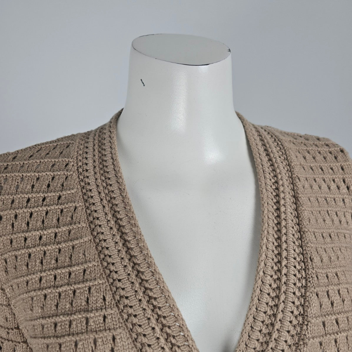 Loft Brown Knit Button Up Cardigan Size L