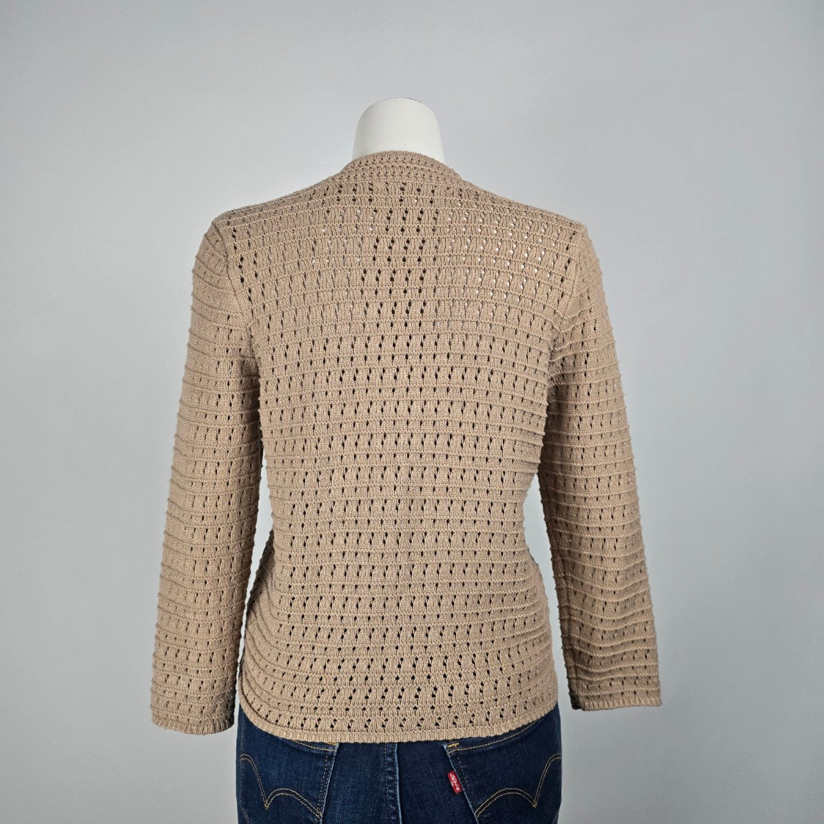 Loft Brown Knit Button Up Cardigan Size L