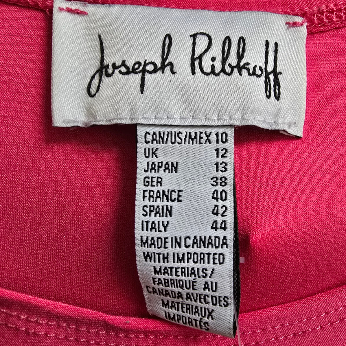 Joseph Ribkoff Pink Asymmetrical Top Size 10