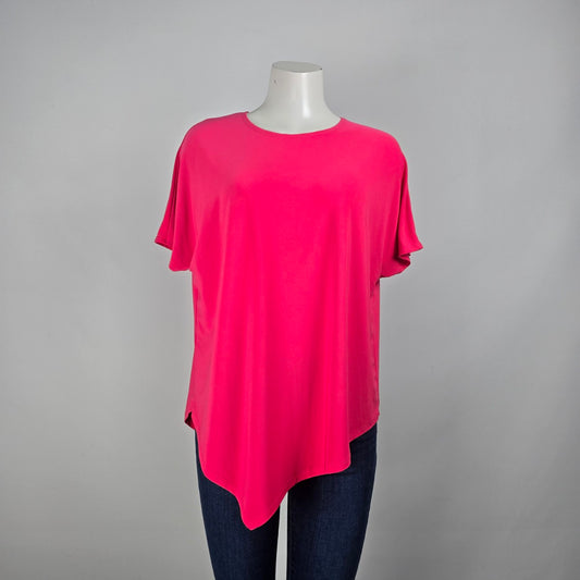 Joseph Ribkoff Pink Asymmetrical Top Size 10