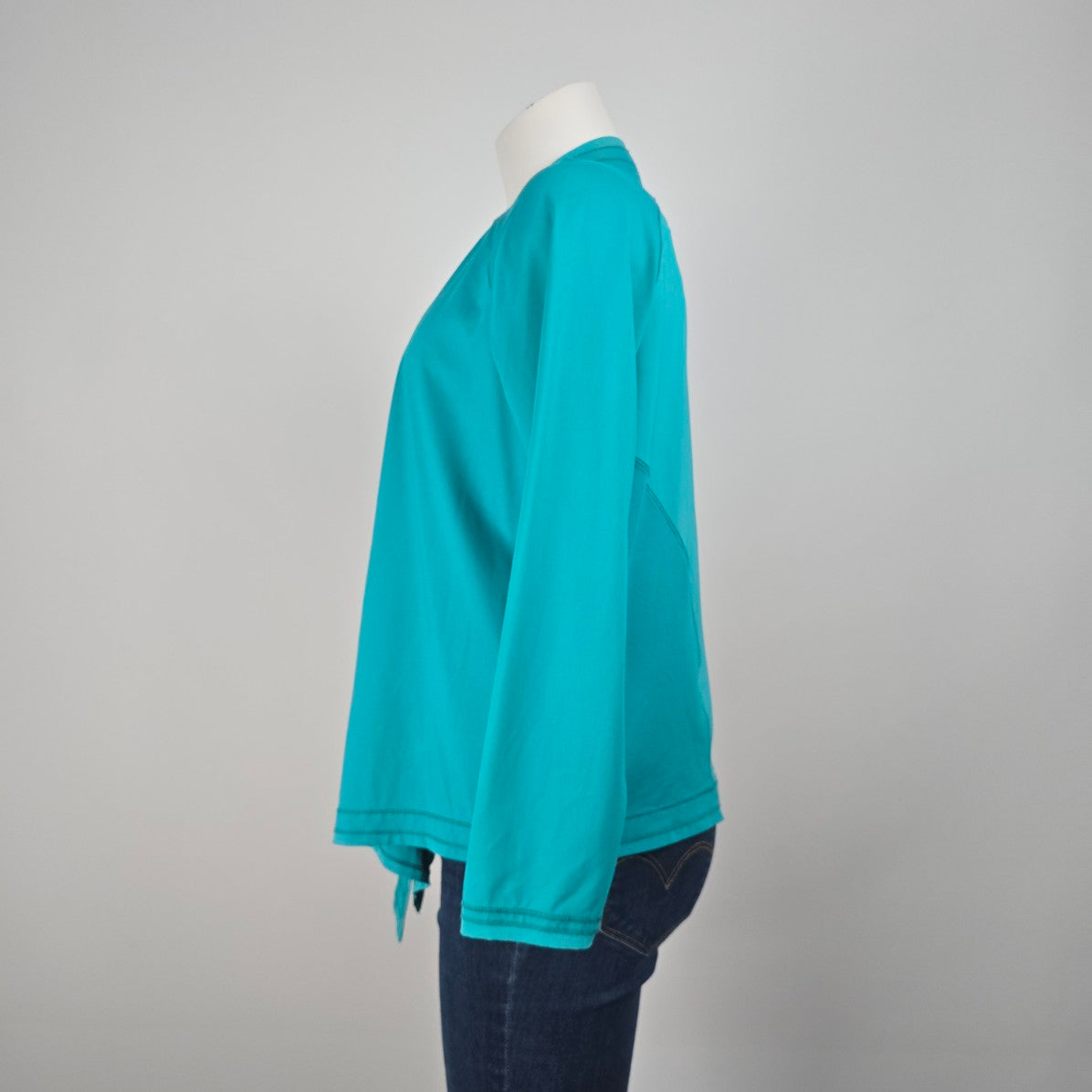 Title Nine Blue Active Wear Waterfall Cardigan Size M