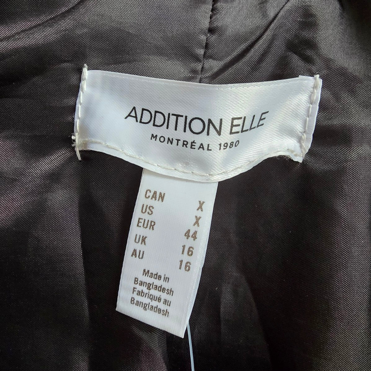 Addition Elle Black Vegan Leather Zip Up Moto Vest Size 1X