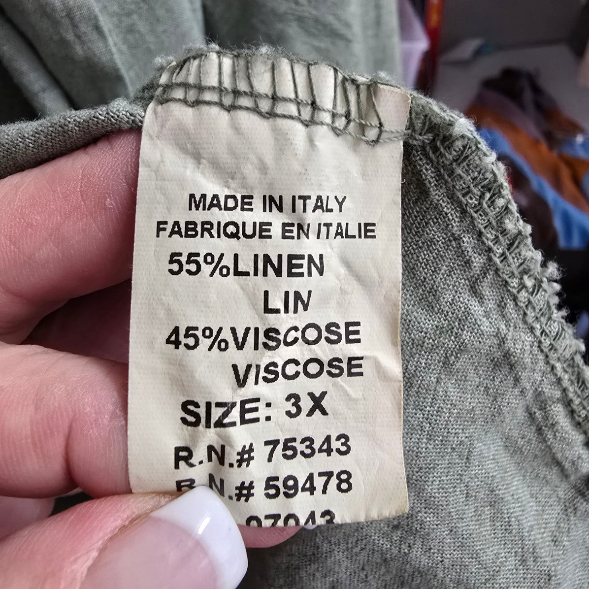 Bellambria Green Linen Cardigan Size 3X