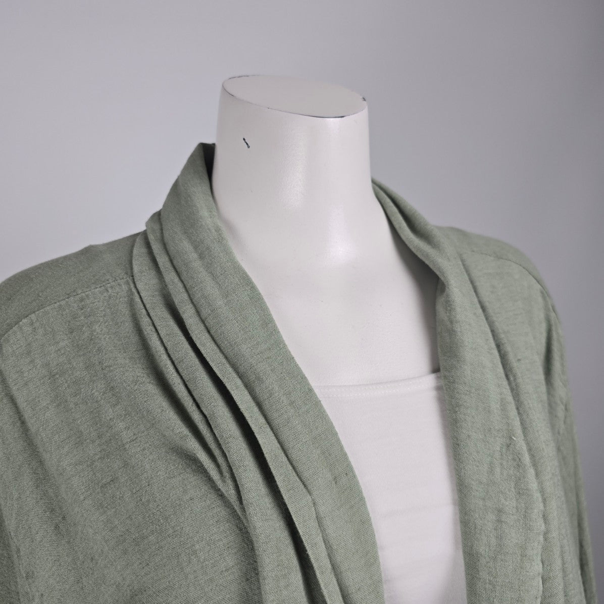 Bellambria Green Linen Cardigan Size 3X