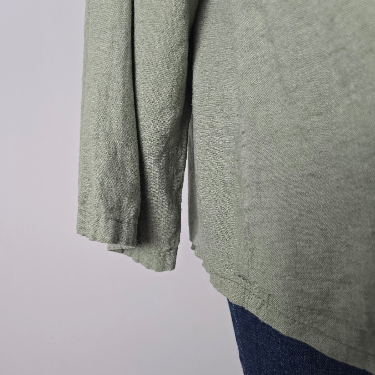 Bellambria Green Linen Cardigan Size 3X