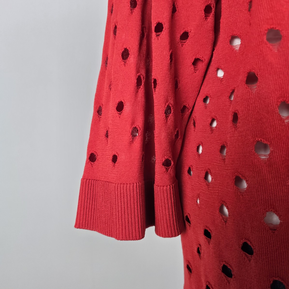Peningtons Red Knit Button Up Cardigan Size 2X