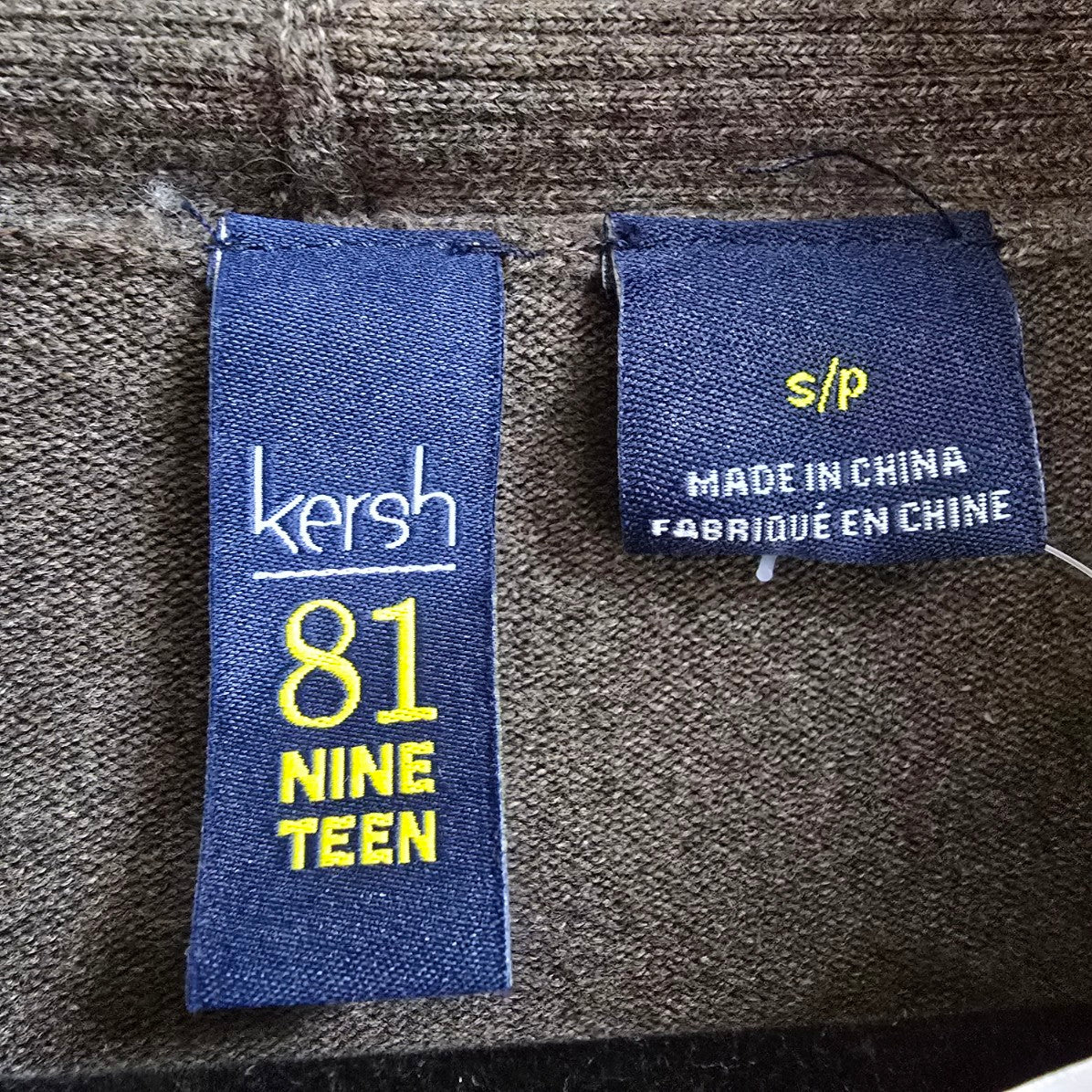 Kersh Brown Cotton Long Line Cardigan Size S