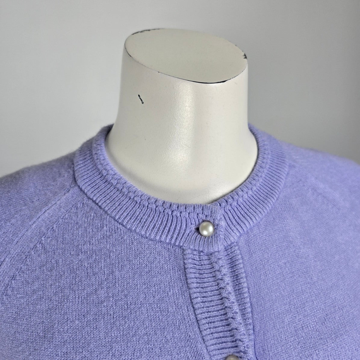 Blue Knit Super Soft Button Up Cardigan Size L