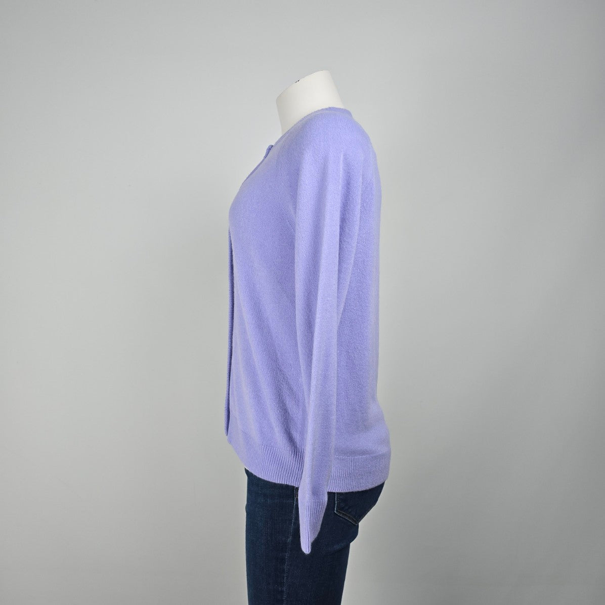 Blue Knit Super Soft Button Up Cardigan Size L