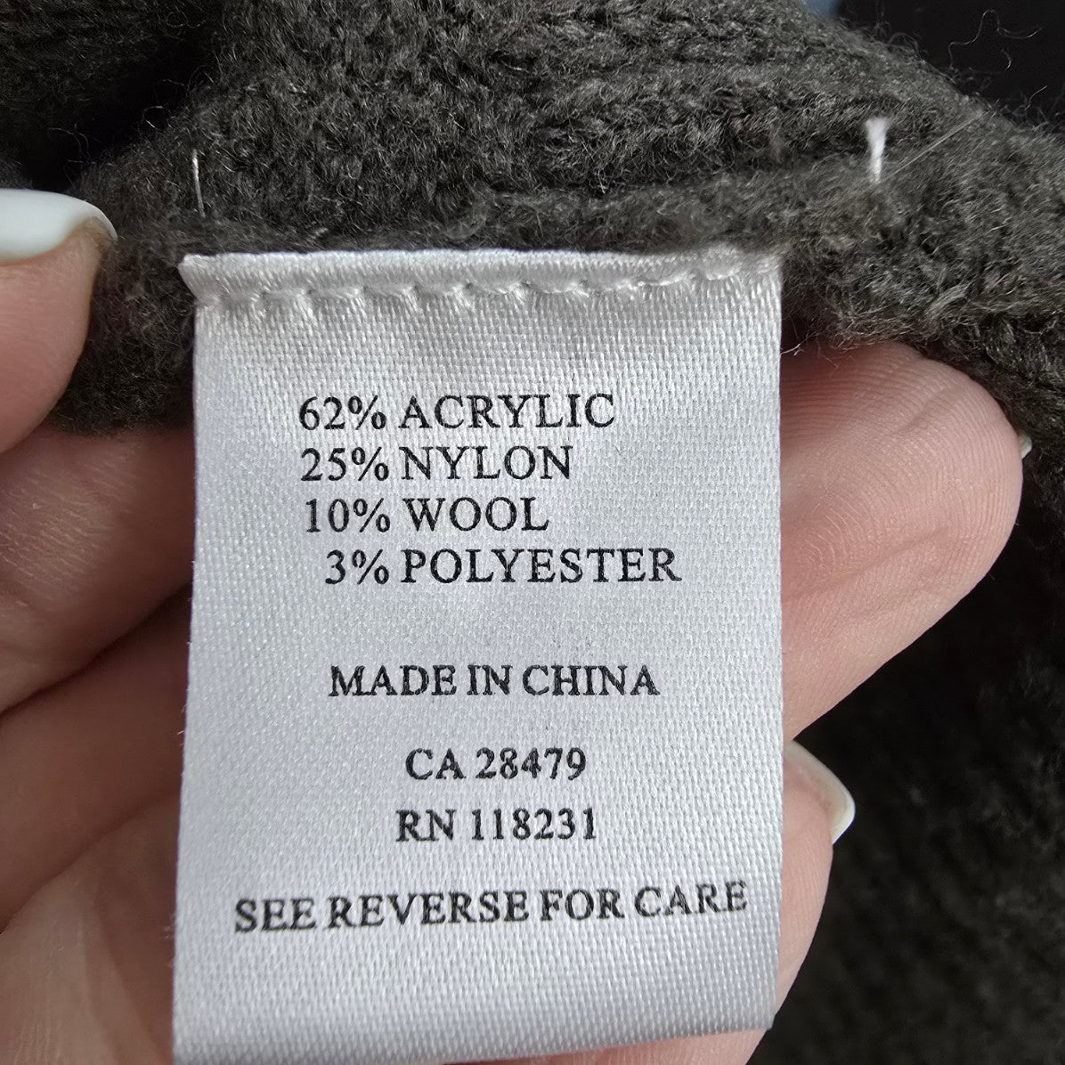 Variations Grey Knit Button Up Cardigan Size XL
