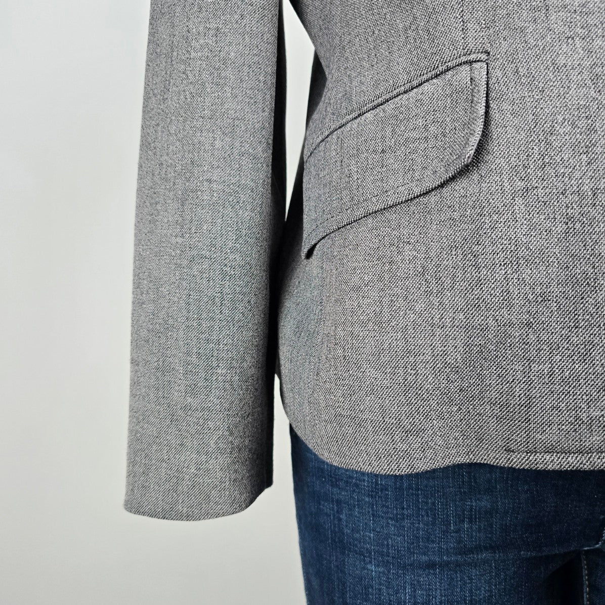 Anne Klein Grey Button Up Blazer Size 14P