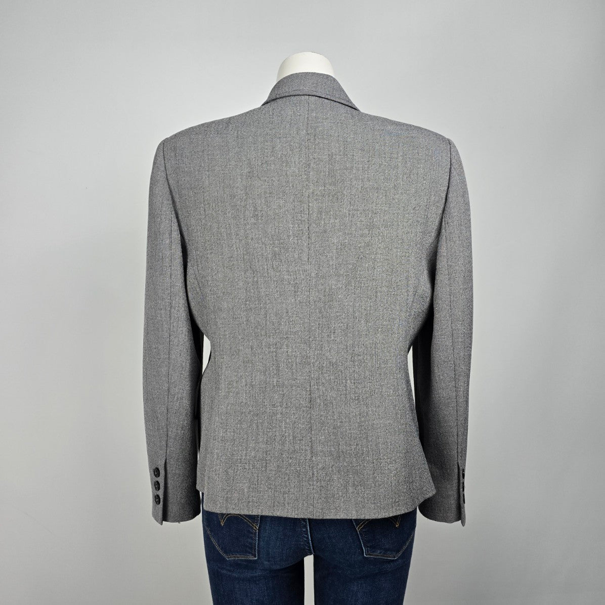 Anne Klein Grey Button Up Blazer Size 14P
