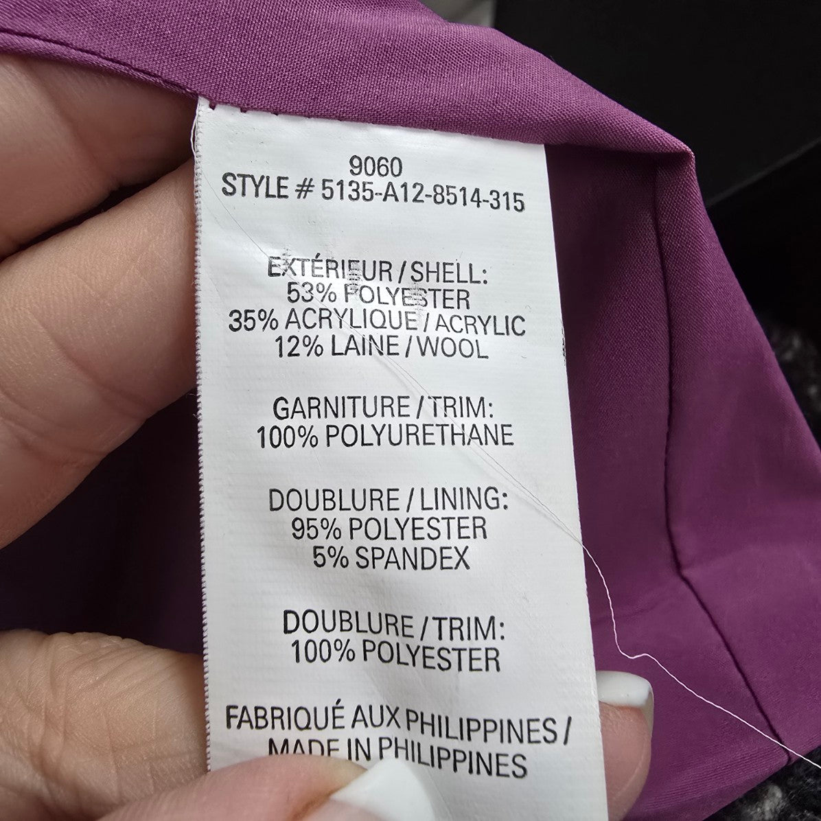 Laura Purple Tweed Blazer Size 14