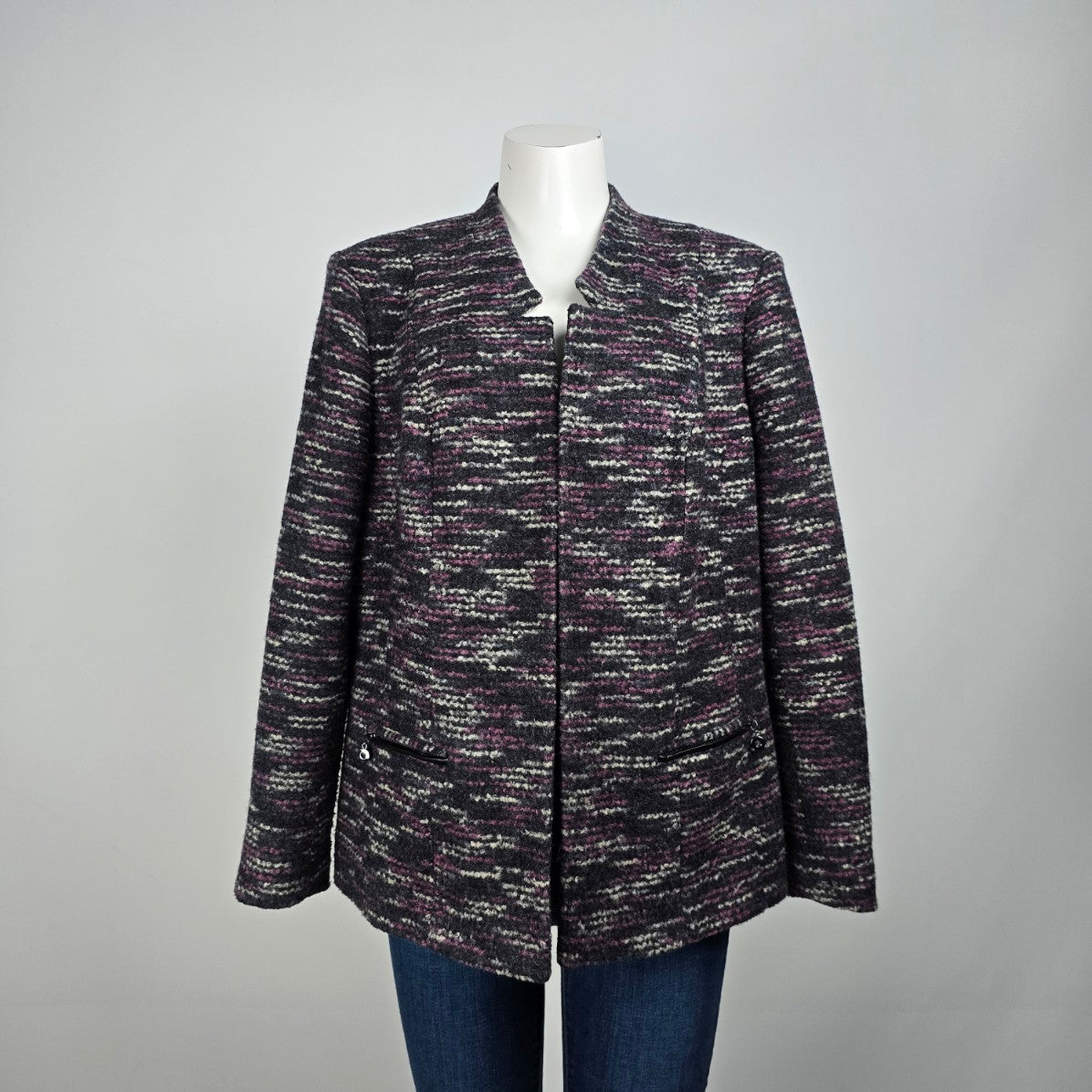 Laura Purple Tweed Blazer Size 14