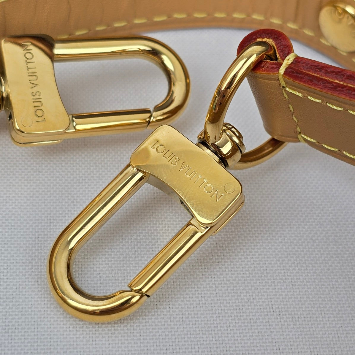 Louis Vuitton Alma Vachetta Leather Monogram Top Handle Satchel Purse