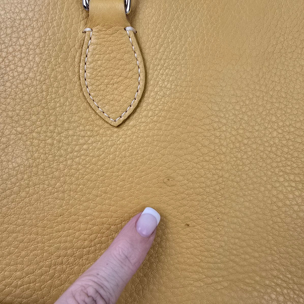 Dooney & Bourke Yellow Pebbled Leather Satchel Purse