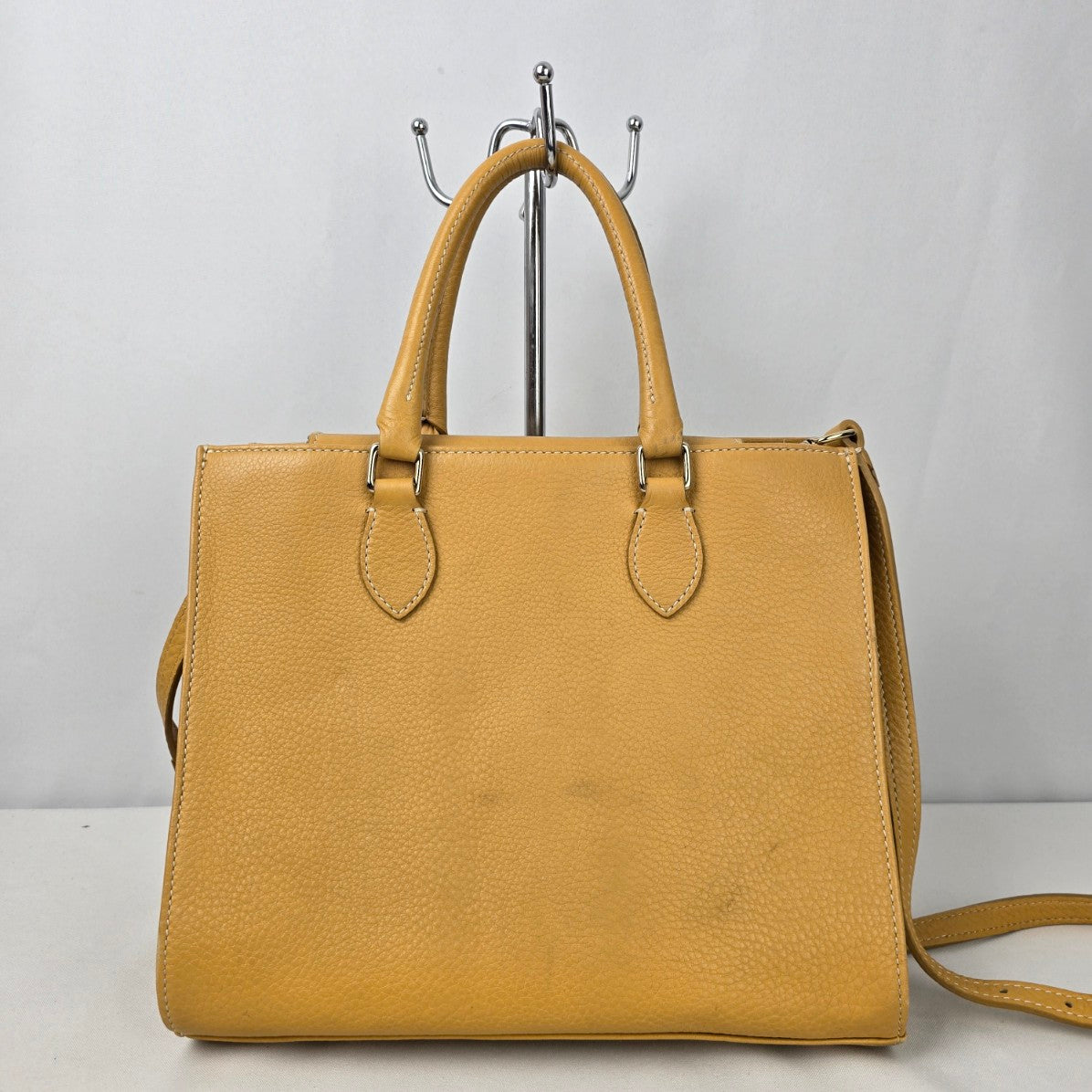 Dooney & Bourke Yellow Pebbled Leather Satchel Purse