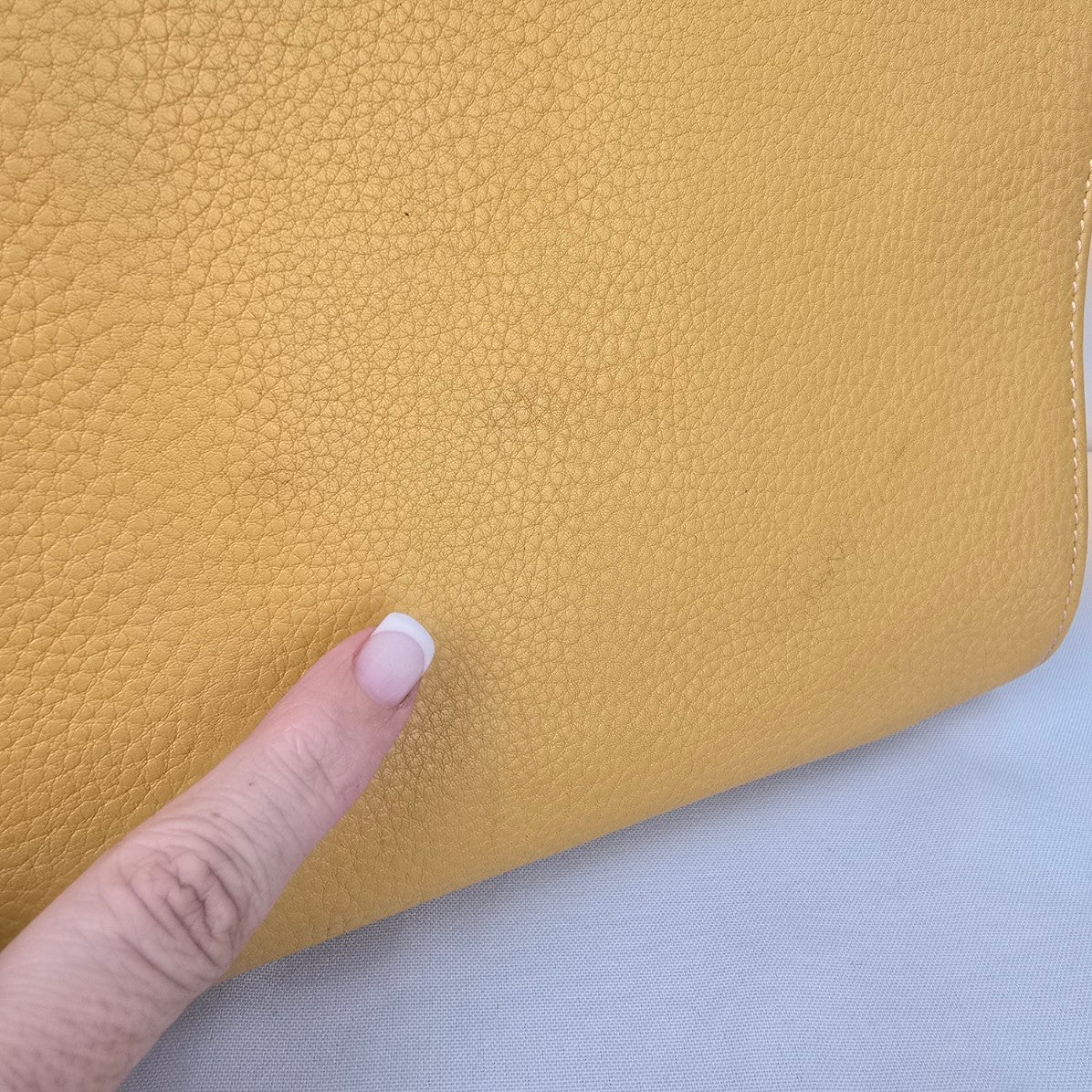 Dooney & Bourke Yellow Pebbled Leather Satchel Purse