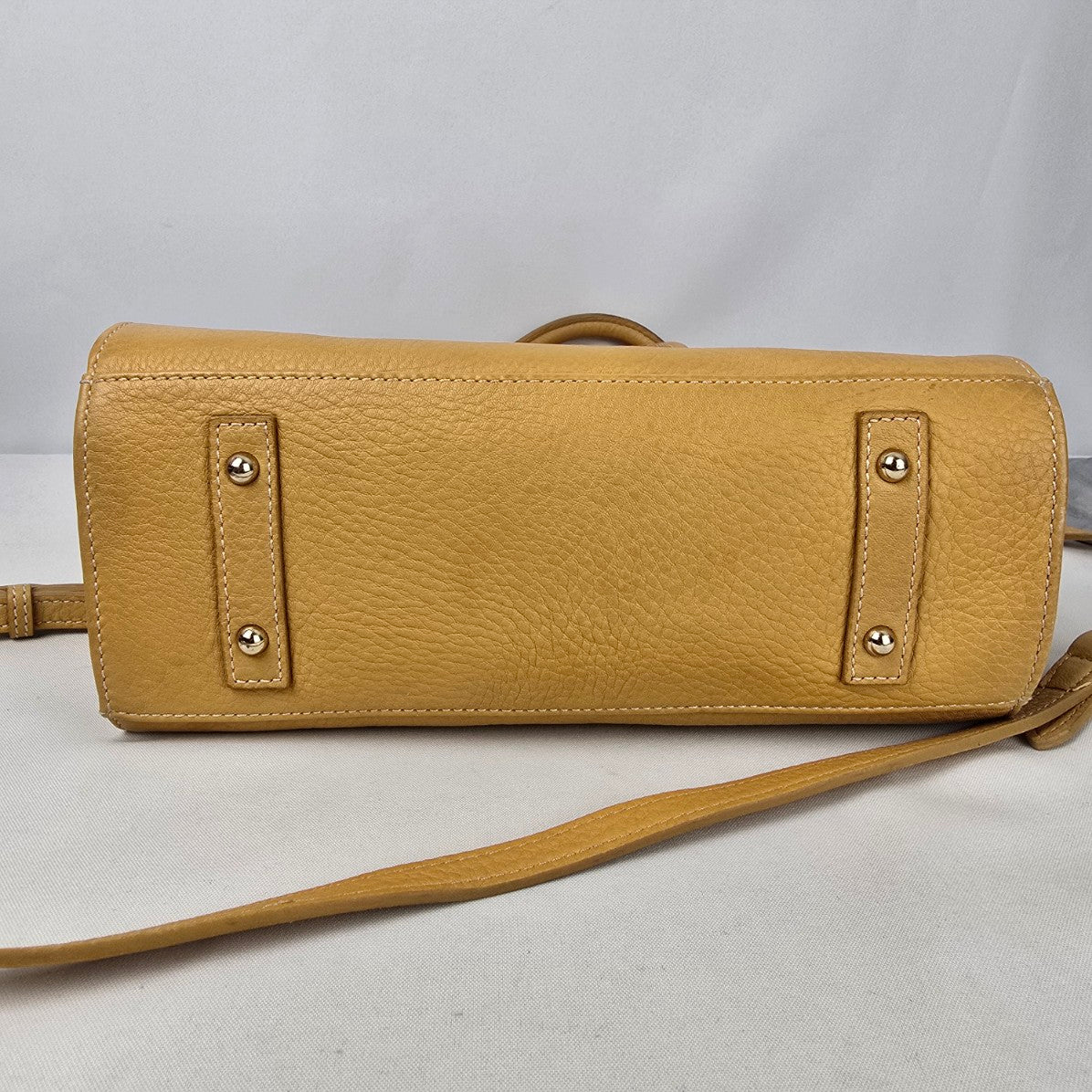 Dooney & Bourke Yellow Pebbled Leather Satchel Purse