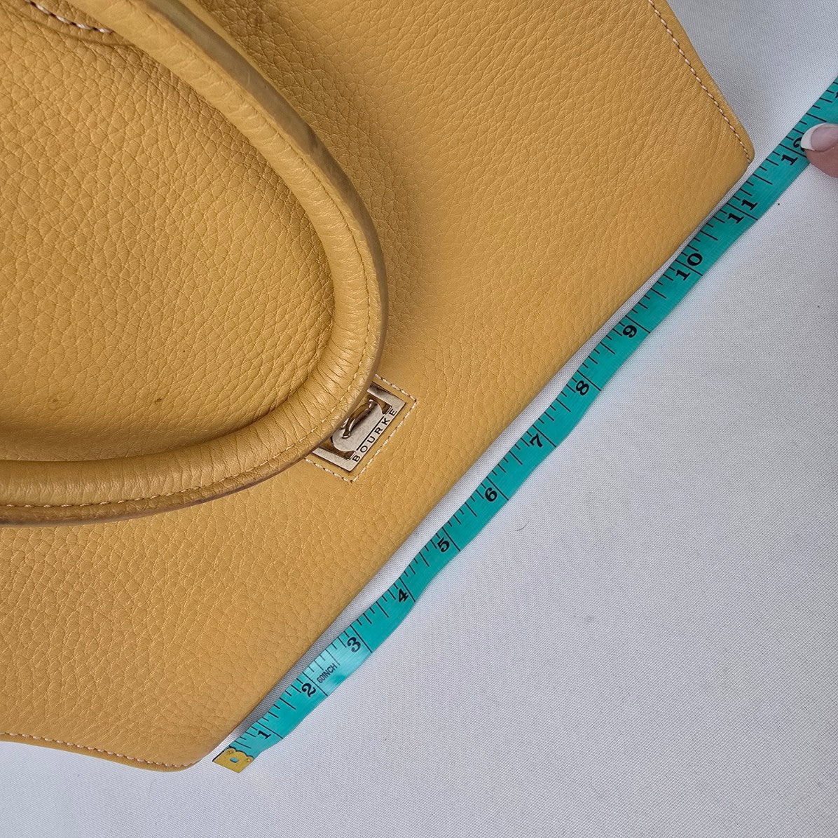 Dooney & Bourke Yellow Pebbled Leather Satchel Purse
