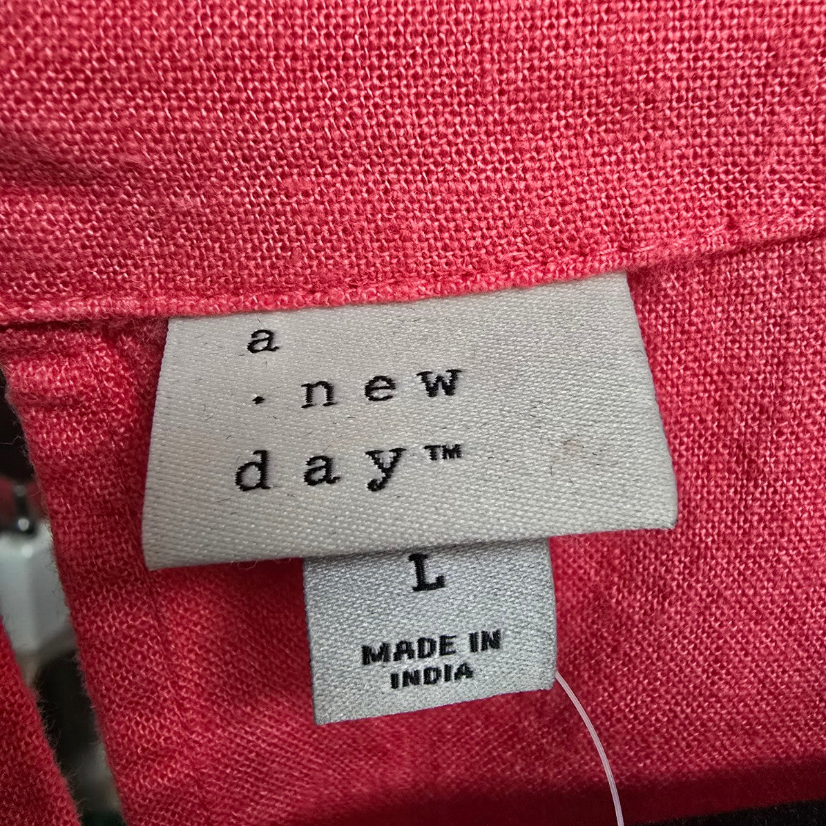 A New Day Pink Linen Mini Dress Size Size L