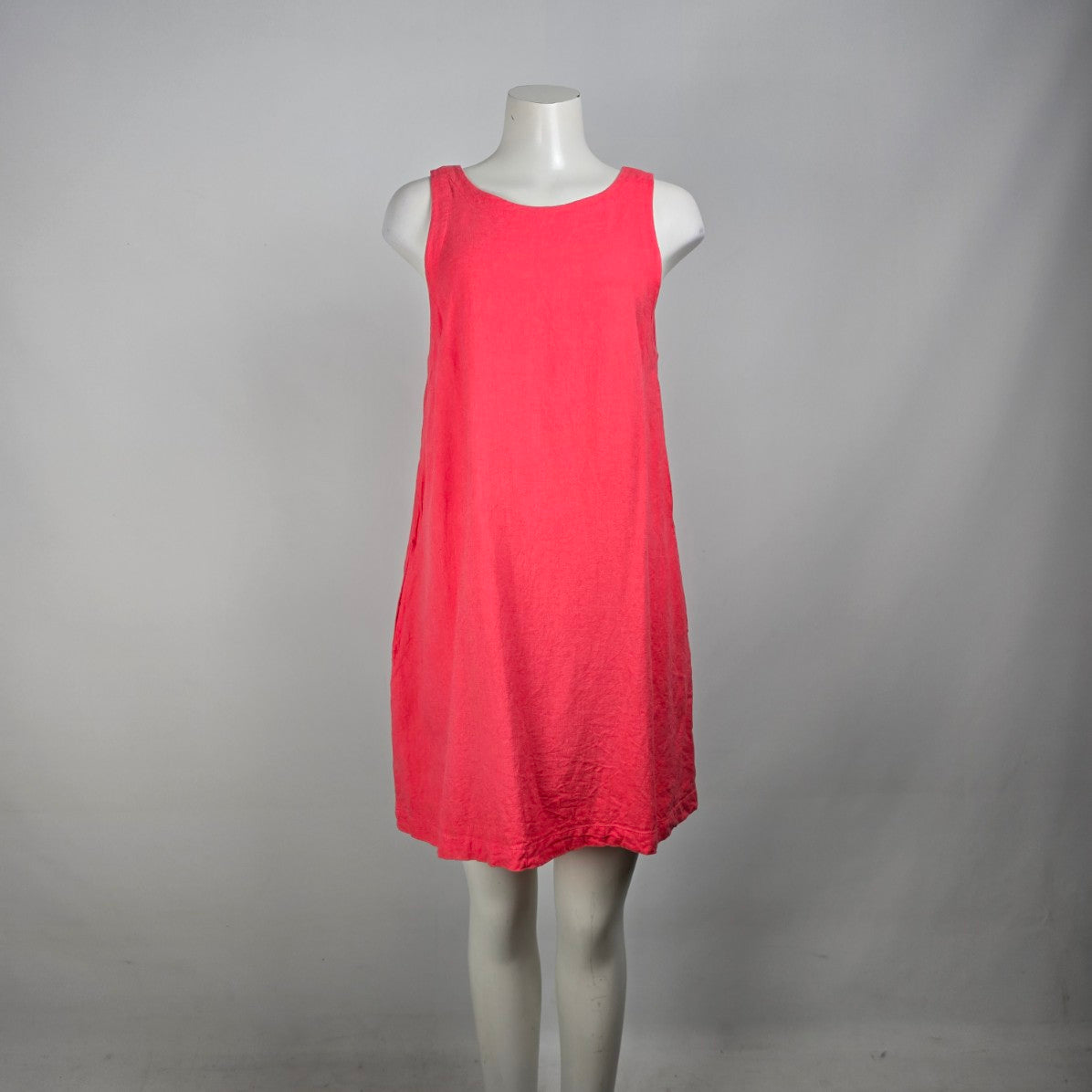 A New Day Pink Linen Mini Dress Size Size L