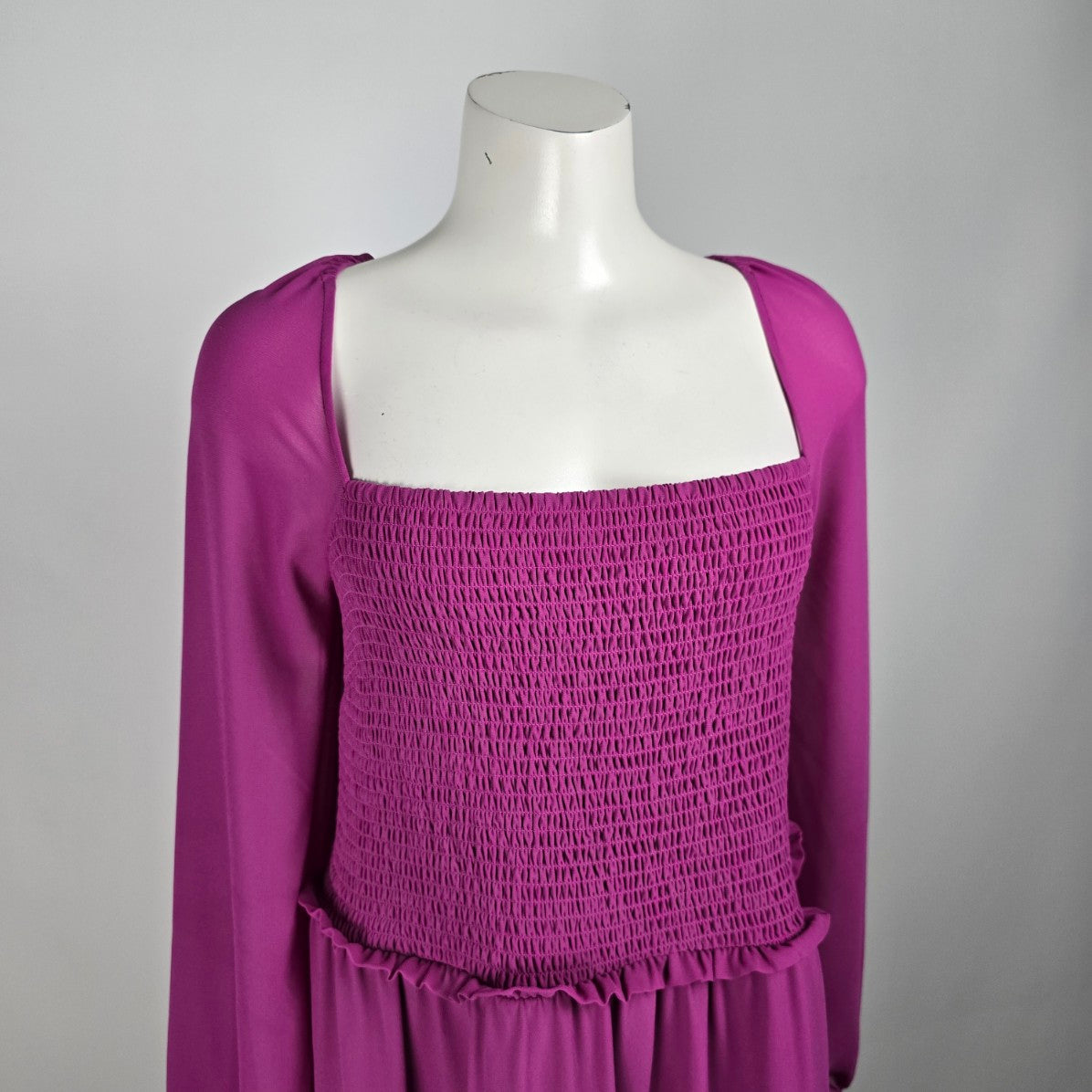 Addition Elle Purple Smoked Midi Dress Size 1XL