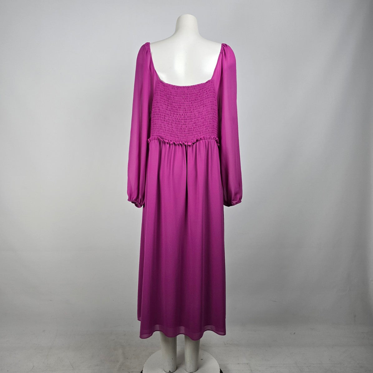 Addition Elle Purple Smoked Midi Dress Size 1XL